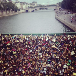 Love lock bridge.