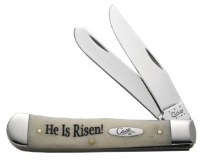 Details about New Case Knife Religious Trapper He is Risen 8848