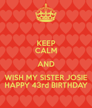 Keep Calm And Wish My Cousin Sister A Happy Birthday