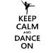 Keep Calm and Dance On Cute ballerina wall decal wall art wall quotes