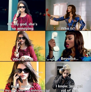 Smart Selena is bitching about Beyonce to Lady gaga