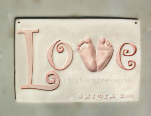 ... footprints # love footprints # ceramic hand and footprints # etsy baby