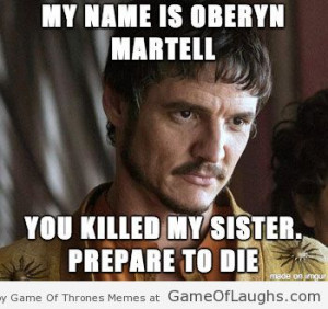 made a cool T-shirt dedicated to Oberyn Martell, aka the red viper ...
