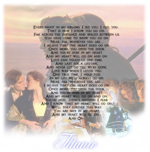 Everyning in my dreams titanic love lyrics
