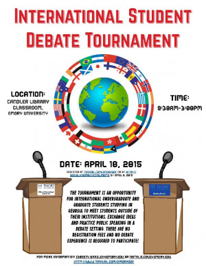 Spring 2015 Intercollegiate International Student Debate Tournament
