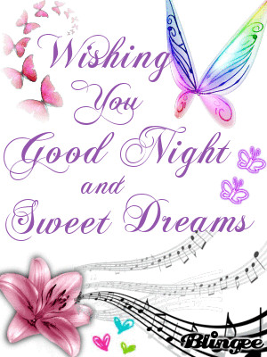 Good Night Sweet Butterfly Dreams