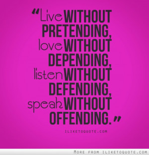 Live without pretending - Drake