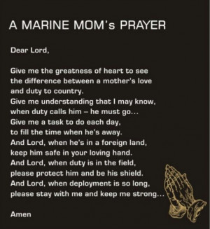 Marine Mom's Prayer