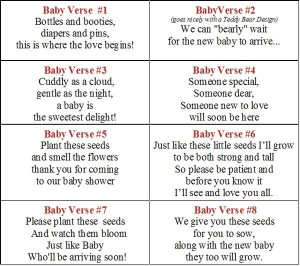 Baby Shower Verses