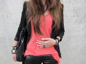 black, edgy, fashion, pink, style