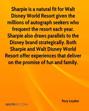... Disney brand strategically. Both Sharpie and Walt Disney World Resort