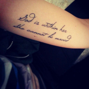 Love love love my ink ♥ #psalm #psalm46:5 #tattoo #bible #verse # ...