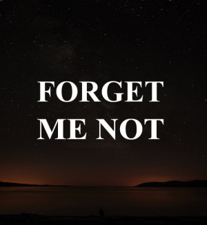 Dont Forget Me Quotes And Sayings Forget me not