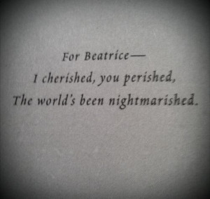 lemony snicket beatrice baudelaire book dedication a series of ...