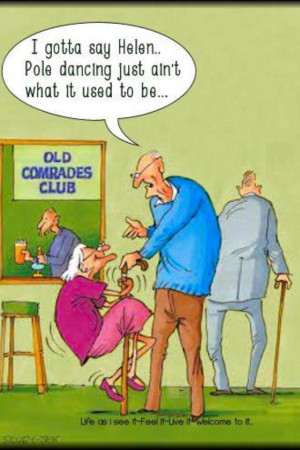 Funny old people cartoon