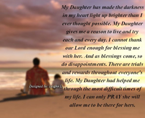 My Daughter had helped me through the most difficult times of my life