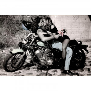 Couple On Motorcycle