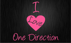 LOVE ONE DIRECTION Bedroom wall sticker quote Pop star, kids
