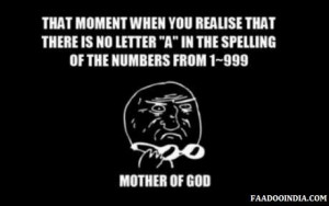 That moment when you realize that there is no letter 