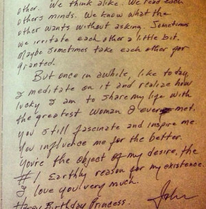 Birthday letter from Johnny Cash to June