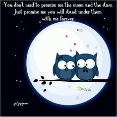 You don't need to promise me the moon and the stars. Just promise me ...