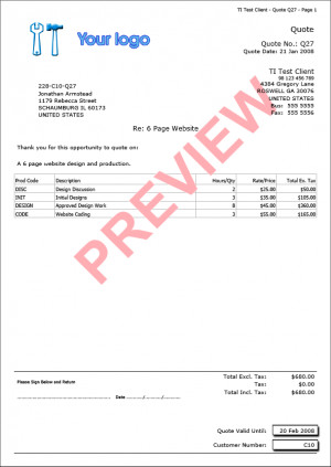 Home > Features > Invoice Examples