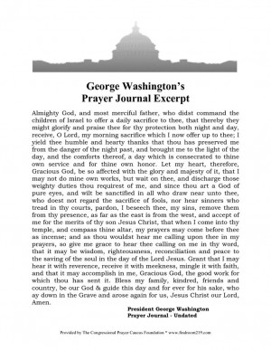 washington's prayer | George Washington's Prayer Journal Excerpt