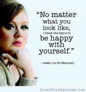 posts adele quote on being happy with yourself voltaire quote on being ...