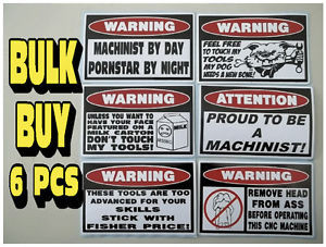 FUNNY MACHINIST TOOL BOX TOOLBOX CNC MACHINE GEAR RACK DRO STICKER