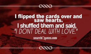 ... and saw hearts. I shuffled them and said, 