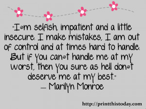Love Quote by Marilyn Monroe