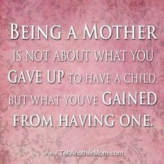 MOTHERHOOD IS NOT A HOBBY, IT IS A CALLING. It is what God gave you ...