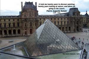 Photograph of the Louvre Museum, Paris (2005), Pierre Auguste Renoir ...