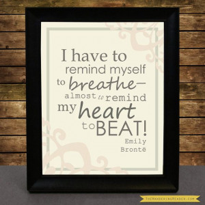 Wuthering Heights Literature Art Quote Print I by WanderingReader, $18 ...
