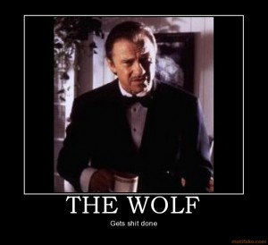 Picture of The Wolf From Pulp Fiction - He Solves Problems
