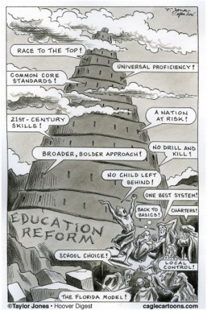 The Tower of Babel built on the backs of children