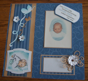 Baby Scrapbook Page With Peas