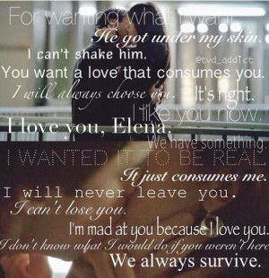 Via From TVD Damon and Elena Quotes