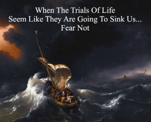 trials quote, jesus in the storm, anchor holds, overcoming problems