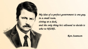 Photo: Ron Swanson Quotes Government Wallpaper