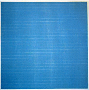 ... sea , 1963, oil and gold leaf on canvas, 72 x 72 inches, Agnes Martin