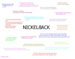 Nickelback Song Lyrics by CharlieLou107