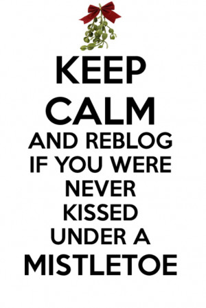 Keep calm funny mistletoe quote