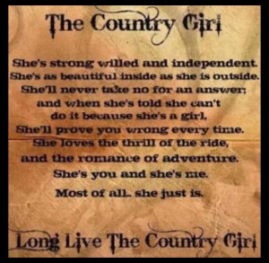 Country girl quotes (: