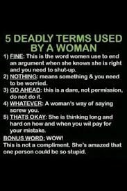 Deadly Terms Used By A Woman