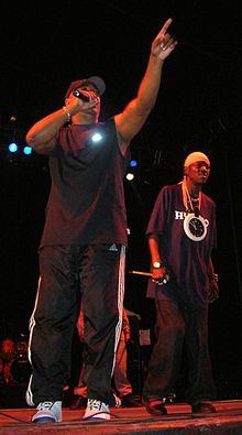 Chuck D and Flavor Flav (l. to r.) of Public Enemy performing at the ...