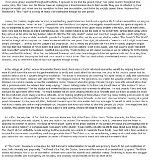 essay on The Pearl by John Steinbeck Essay Example