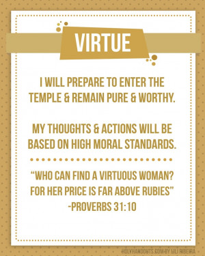 young women values VIRTUE