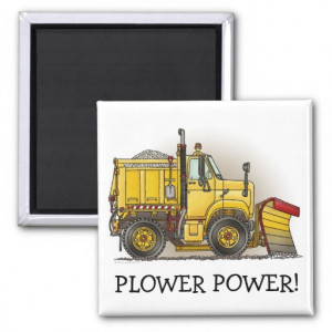 Plower Power Snow Plow Truck Magnet