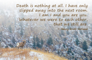 death is nothing at all coping quote about loss of a loved one placed ...